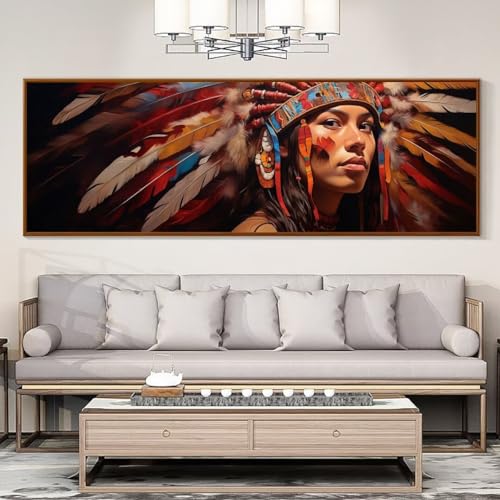 Peinture diamant adulte grand format pour sublimer la décoration murale du salon