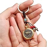 MELD Brass Coins Chinese Zodiac Pig Key Chain for Good Luck Fortune Longevity Wealth Success