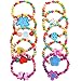 Bememo 10 Pieces Colorful Wooden Jewelry Collections Party Favor Princess Necklace Bracelet Set (Style 1)