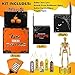 Sratte 56 Pcs Halloween Party Supplies Include Halloween Contest Ballot Box, 5 Gold Trophies, 40 Voting Cards and 10 Award Prize Cards for Game Favor Fun Decor(Skull)