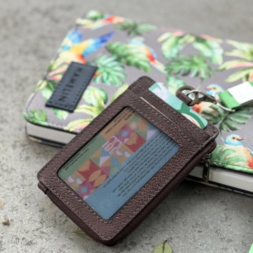 Image of HAMELIN Noah Unisex ID & Card Holder | Slim Wallet for Men & Women | 5-Slot Debit, Credit, Business & ID Card Holder | Compact Wallets for Easy Access | Stylish Wallets for Women | Chocolate Brown