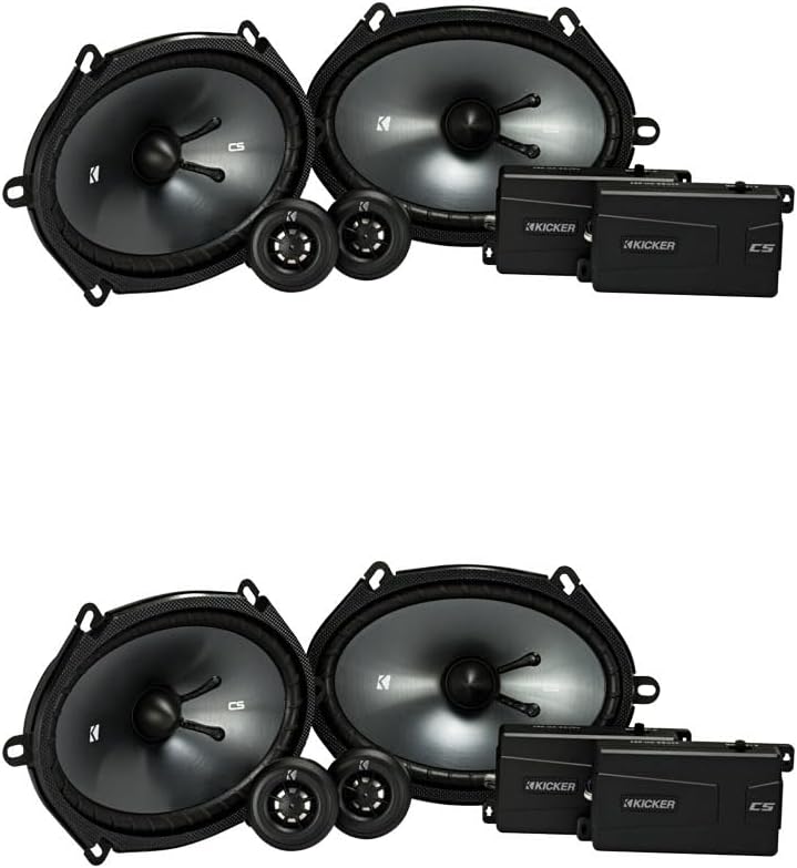KICKER CSS68 6x8-INCH (160x200mm) Component System with .75-INCH (20mm) Tweeter, Bundle