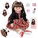 ZIYIUI Realistico Bambole Reborn 24''/60cm Morbido Vinile Silicone Simulazione Bambola Reborn Femmina Fatto a Mano Reborn Bello Capelli Lunghi Bambino Doll Ragazza Regalo