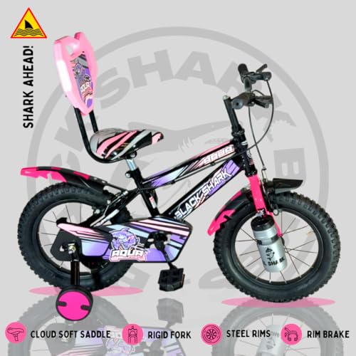Image of BLACK SHARK Aqua Bikes for Kids Bike Brake | Bicycle for Boys & Girls | Frame | 90% Pre-Assembled |