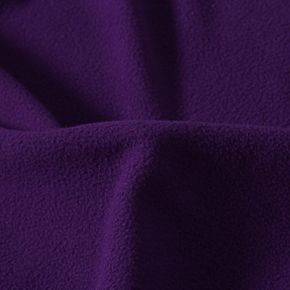 Fleece Stoff Meterware ca.160cm Breit,3m Polar Fleece Fleecestoff aus Polyester,Einfarbiger Plüschstoff Dekostoff Kuschelstoff zum Nähen für Decken Kleidung und DIY Projekte,Dunkelviolett