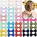 MiDoDo 40 Stück Haarspange Haarschleifen Mädchen Baby Haarclips Haarklammern Haarspangen Schleife Haarschmuck Haar Accessoire für Mädchen Kinder (40 Stück - A)