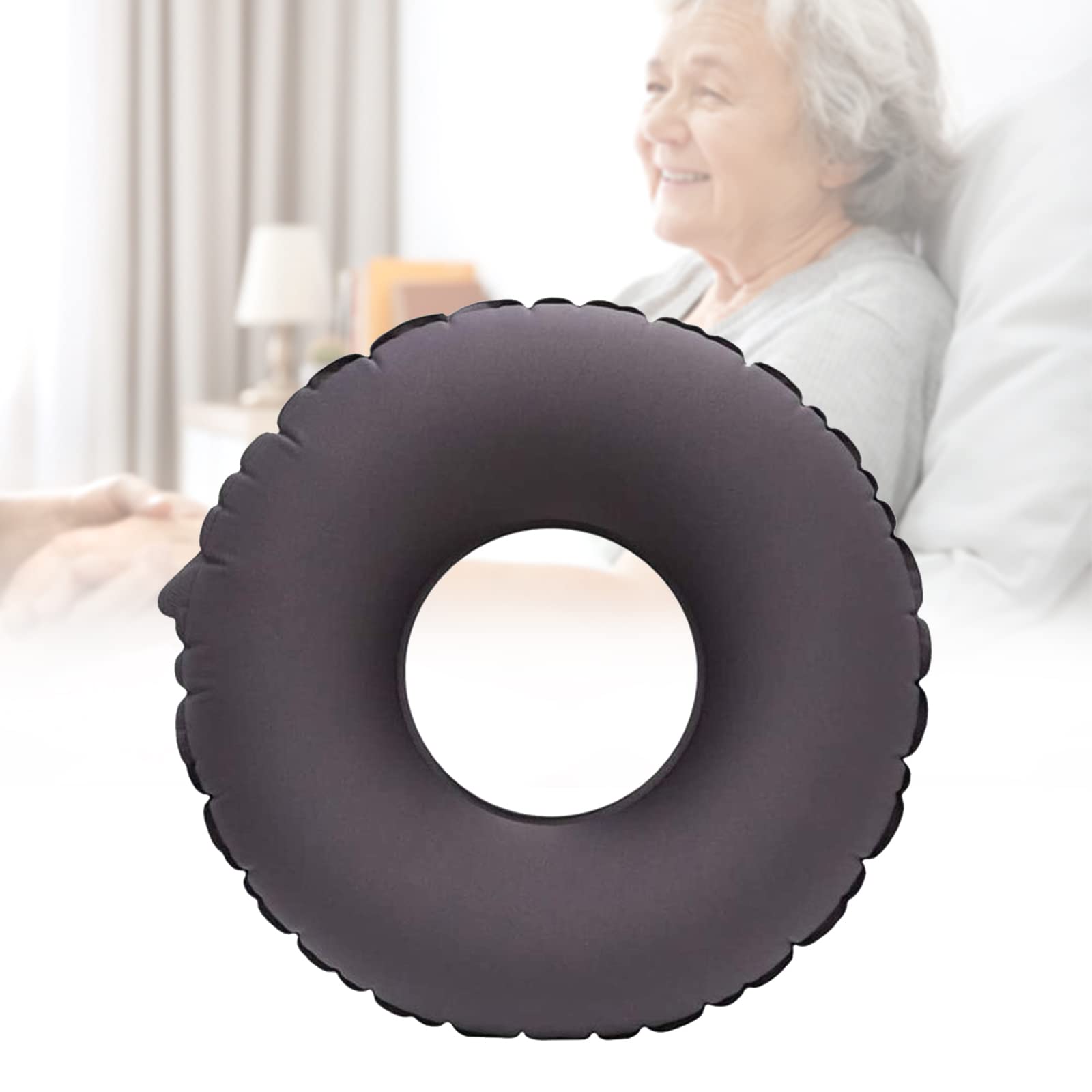 Cojín Inflable De Aire Médico : Cojín Antiescaras para Silla De Ruedas para Aliviar La Presión, El Coxis Y La Ciática, para Personas Que Permanecen Sentadas Durante M,Grey