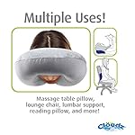 Cloudz Dual Comfort Microbead Airplane Travel Neck Pillow. Super Soft Cozy Plush Fabric on One Side, Cool Relaxing Spandex on The Other! Customize Your Comfort and Support at Home or On The Go!- Blue - Image 5