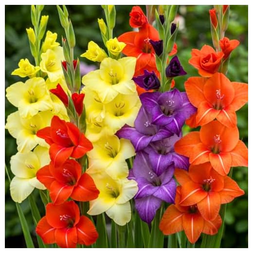 Mixed Gladiolus Flower Bulbs - 100 Count