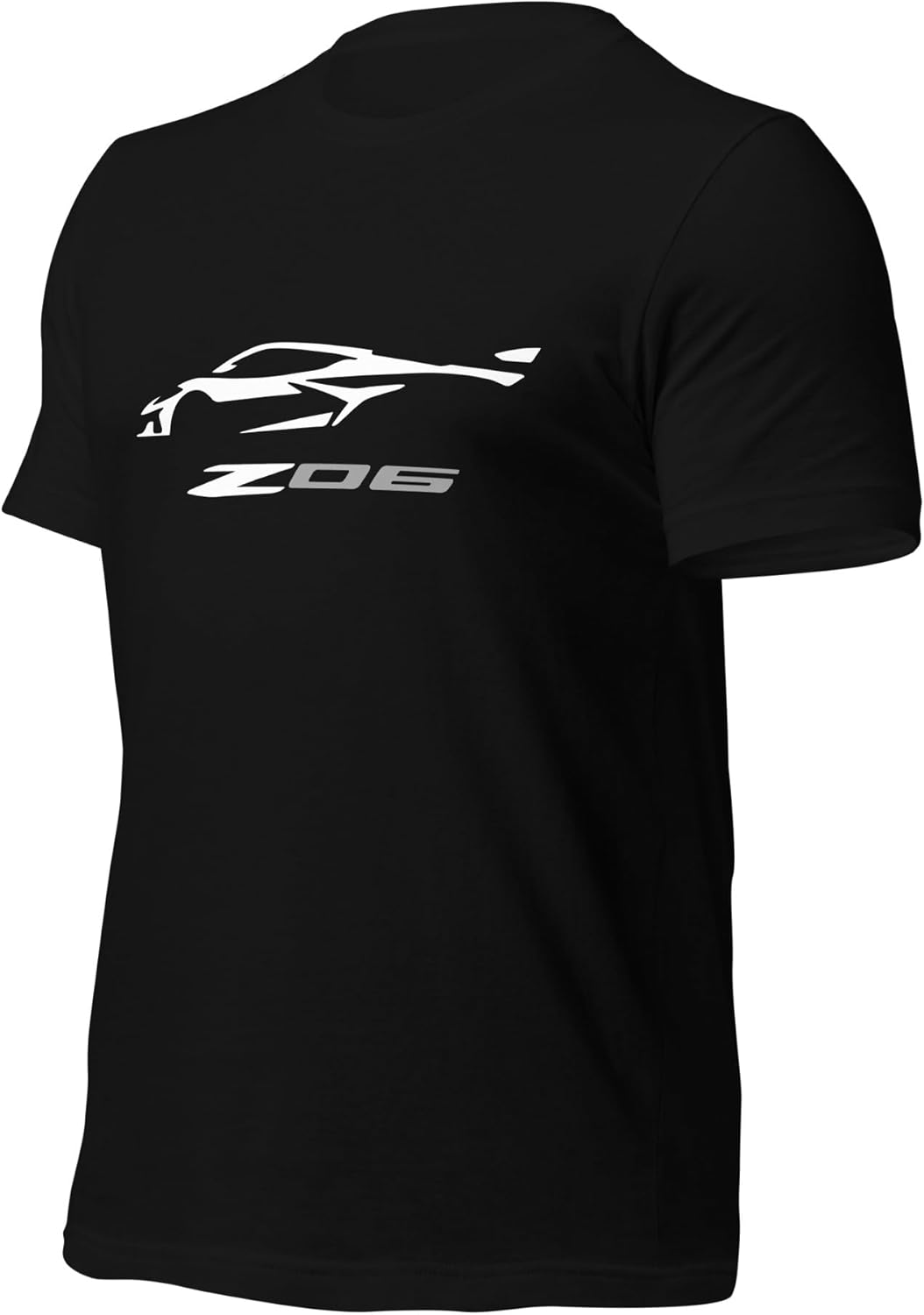 2023 Sports Car Z06 C8 Vette Silhouette Custom Graphic T-Shirt | Car Enthusiast Gift Black