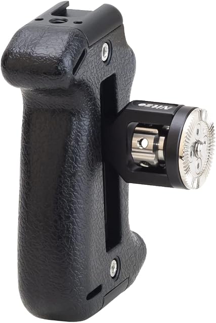 Nitze Adjustable Side Handle Grip with ARRI Rosette and Cold Shoe Handle for Camera Cage Shoulder Mount Support - PA22-D