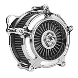 HEYOMOTOR Air Filter Cleaner for Harley Davidson Softail Touring Street Road King Glide Trike for Harley Davidson Air Intake Filters for Softail Dyna 93-15, Touring 01-07 Grey