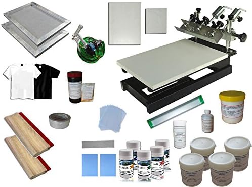 1 Color 1 Station Micro Screen Press 3 Pallets Screen Printing Starter kit