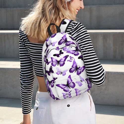 Mochila estampada mariposas mujer ligera e impermeable para portátil 7