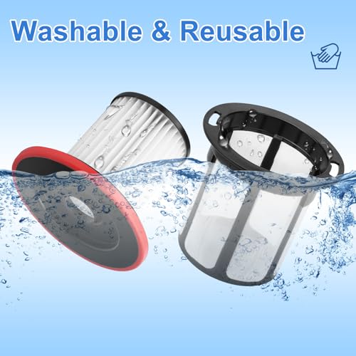 2 Stück Filter für Bosch Unlimited 6, Bosch Staubsauger Filter mit Reinigungsbürste, Staubsauger Ersatzteile