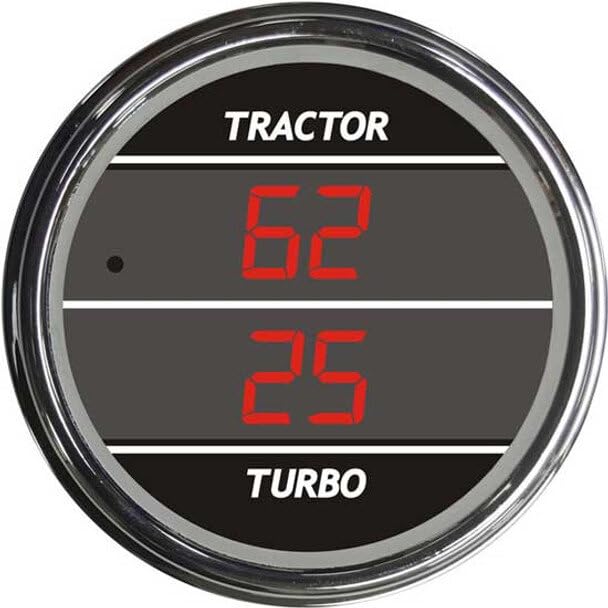 Replacement for Kenworth T800 Curved Glass Year 1998 2 .0625 INCH Blue Digital Dual PSI Tractor Turbo Gauge 0-100 PSI by Technical Precision