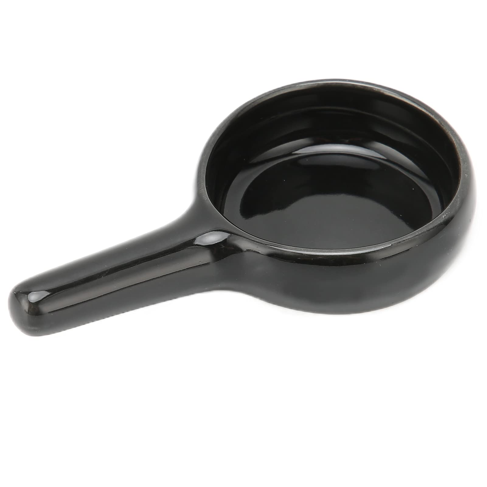 Spoon Shape Ceramic Tealight Candle Holder for Incense, Suitable for Aroma Lamps and Wax Warmers (Black)