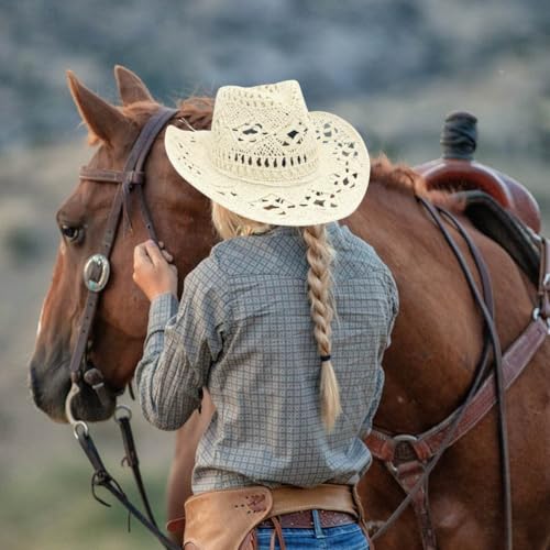 Sombrero de paja de ala ancha para hombre y mujer miniatura 3