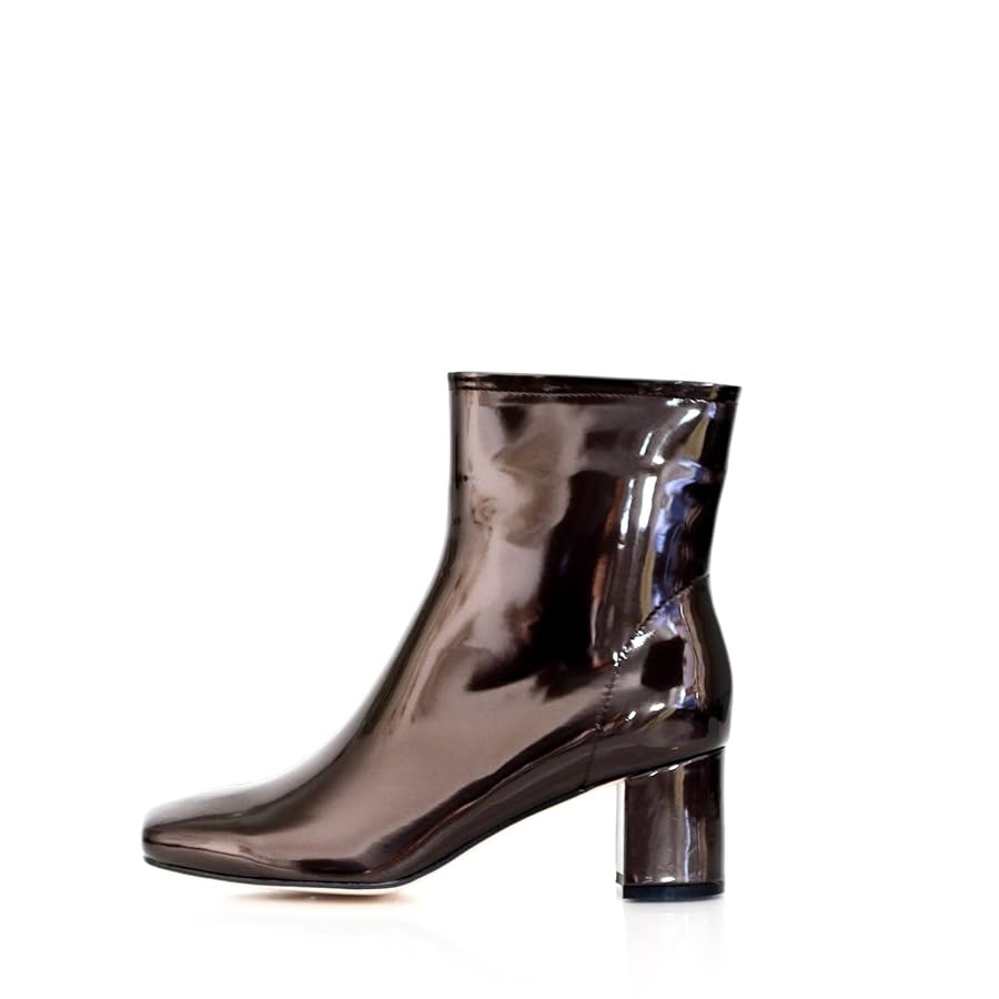 Тechnical Patent Leather Ankle Boots Amazon.com | Peculiarity Women's Chunky Heel Ankle Boots