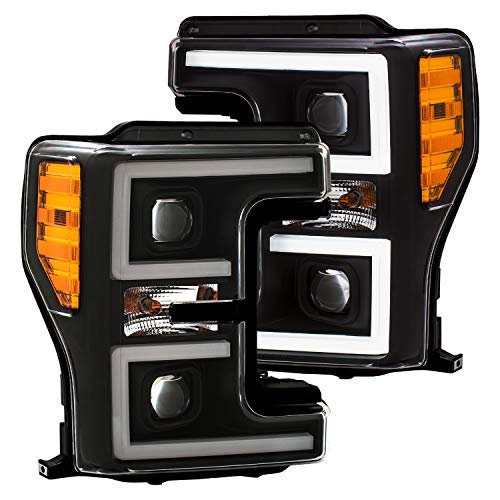 ANZO USA-111388 PRJC HDLTS W/PLNK SWTCHBK BLK/AMBER