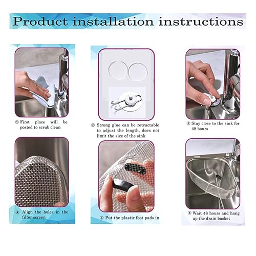 Qimmygs SC-001 Kitchen Triangle Corner Sink Strainer For Kitchen Sink, Stainless Steel Food Catcher Strainer thumb #5