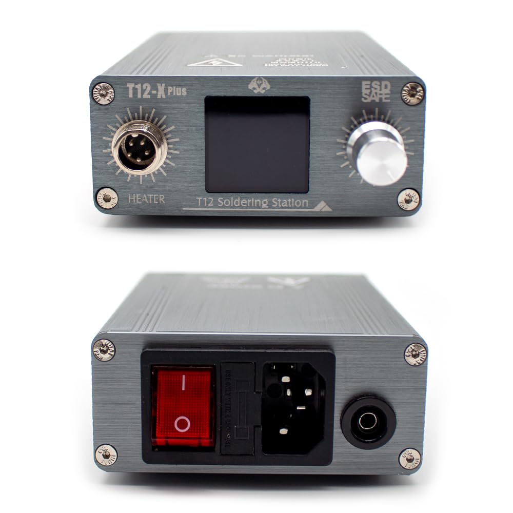 Toplionace Station de Soudage à Affichage Numérique T12-X Plus pour la Réparation Mobile Plate-Forme de Soudage à Température Intelligente Outils de Reprise de PCB BGA (T12-X Plus)