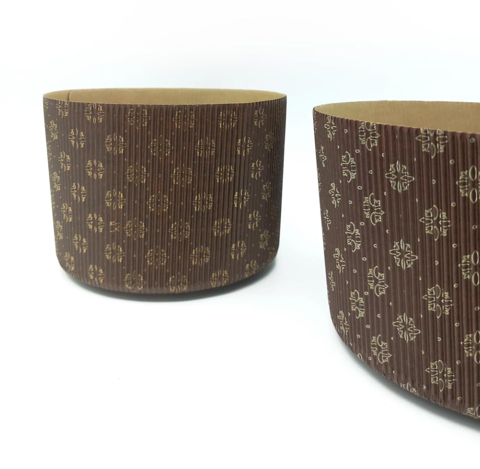 Generico Stampi per Panettone Alto in Cartoncino Ondulato Rigido (750 gr Ø cm 15,4; altezza cm 11,2 (conf 20 pz))
