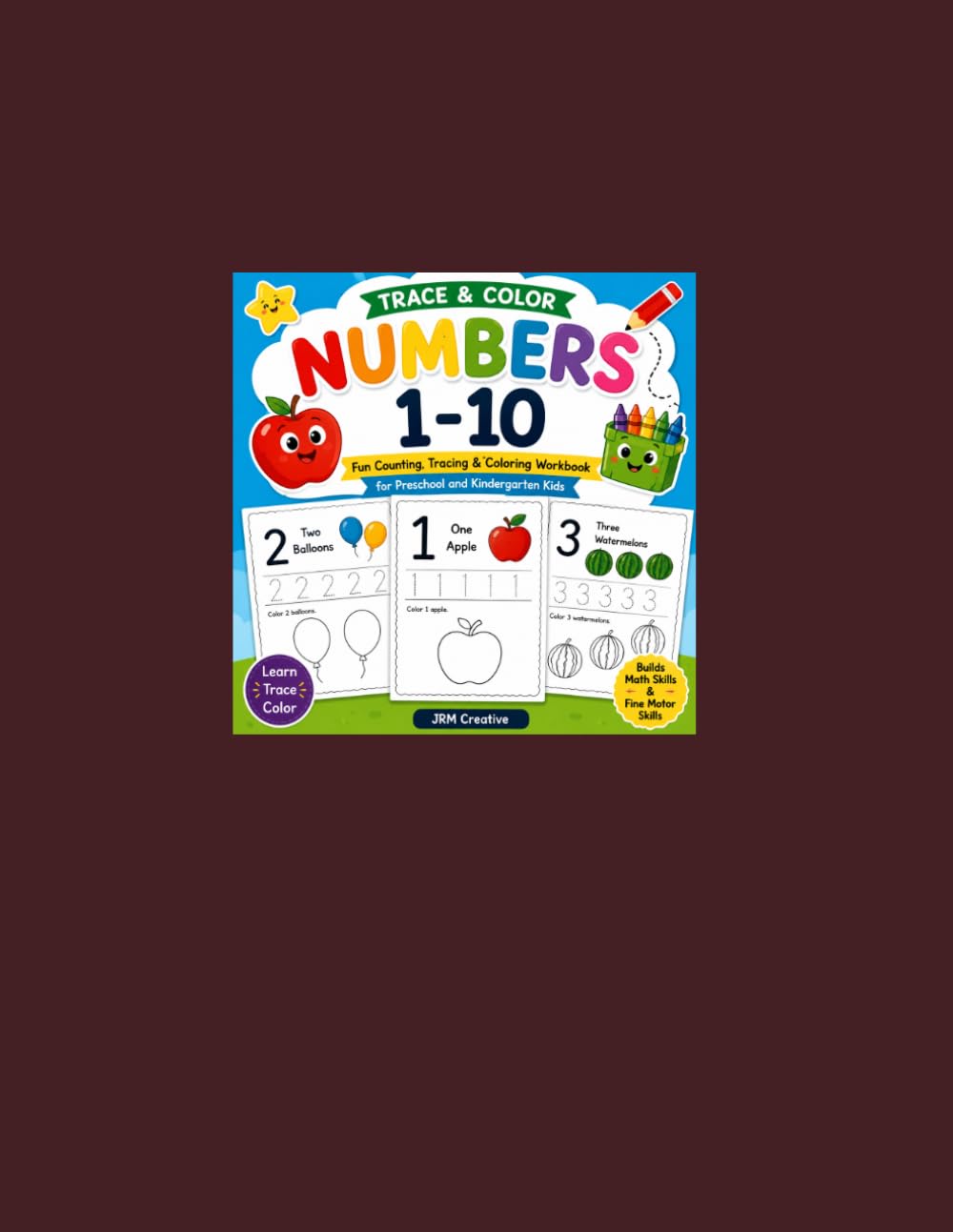 Kids Trace & Color Number Worksheet