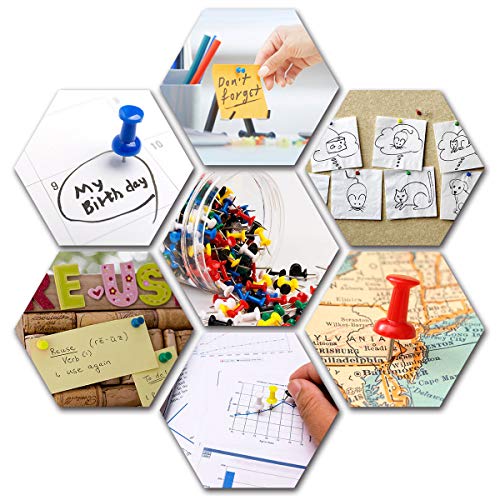 400Pcs Push Pins, Thumb Tacks for Bulletin Board, Stick Pins Thumb Tacks for Cork Board Wall Hangings, Office Tacks Color Pins for Desk Decor Organization (Assorted Colors)
