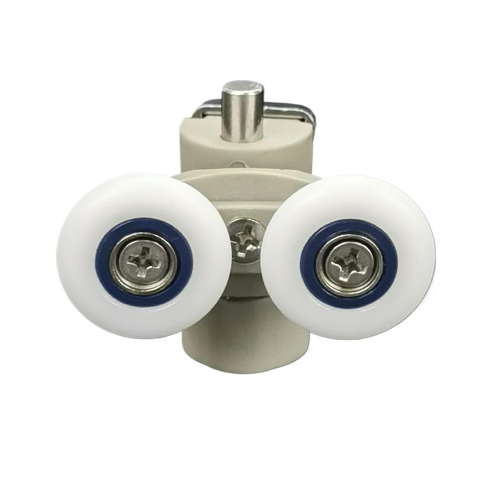 4 x prowadnica do drzwi prysznicowych dolna i górna średnica 23 mm, 25 mm, koło pasowe łazienkowe, szklane koło szynowe do drzwi przesuwnych do prysznica (4 szt. górna część, średnica 23 mm)