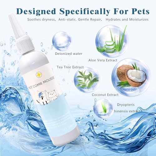 Image of Pet Steam Brush for Dog & Cat - 3-in-1 Spray Hair Removal for Grooming, Softens Fur & Reduces Static 1*Shampoo(Steam Brush not Included)