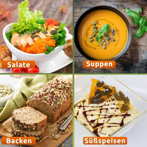 Steirische Bio Kürbiskerne 1kg - Rohe & naturbelassene Kürbiskerne Bio 1kg - 100% aus Bayern - Protein & ballaststoffreich - Ideal zum Backen Kochen & Snacken - Pumpkin Seeds - Rohkost Qualität