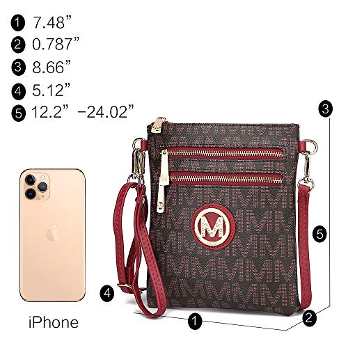 Image of MKFCollection Women's Chocolate Crossbody Handbag