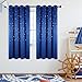 Anjee Twinkle Star Kids Room Curtains (2 Panels 2 Tiebacks), Christmas Blackout Curtains with Punched Out Stars, Cute Window Drapes for Space Themed Nursery and Bedroom (52 x 63 inches, Royal Blue)
