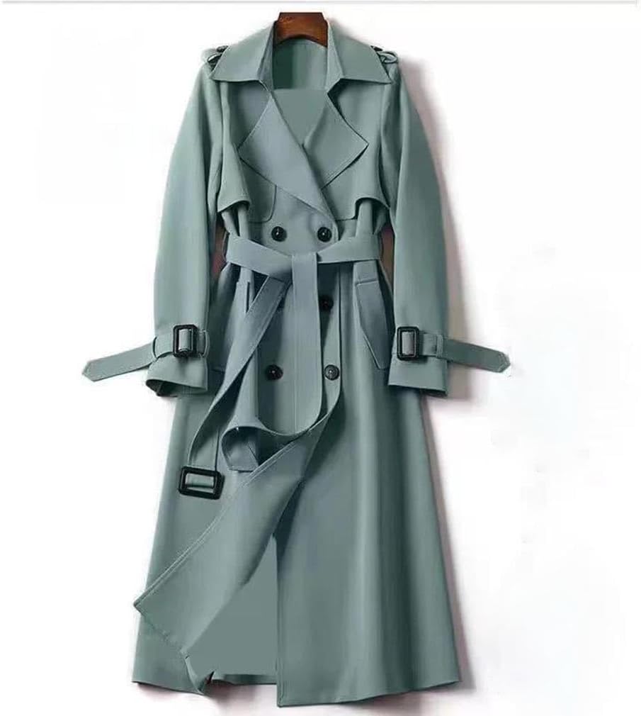 Women Trench Coat Long Length Fashion Elegant Soft Fabric Warm Casual Daily Wear Coat