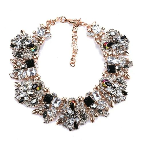 Collier ras du cou femme anti-ternissement en cristal de luxe pour robe de mariée