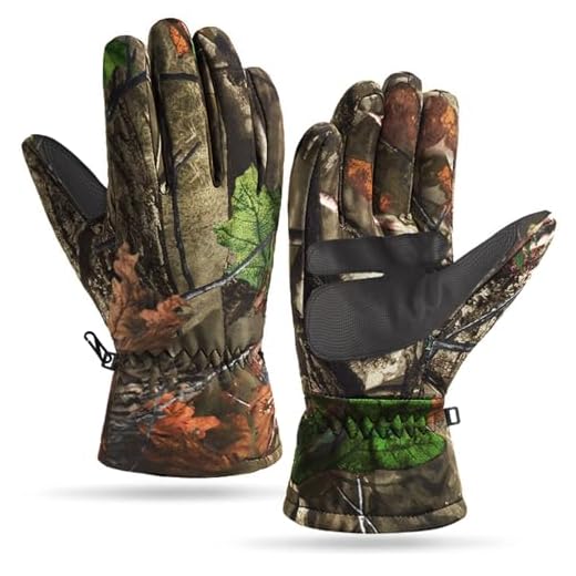 Camouflage Hunting Gloves Winter Waterproof Windproof Gloves Adjustable Pro Anti-Slip Camo Gear Full Finger Hunting Outdoors Accessories for Sports Camping Hiking Cycling Climbing Fishing
