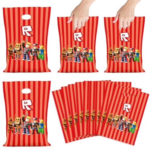 ShrooFit 30Pcs Roblo-x Party Gift Bags Gooddie Bags Party Supplies Birthday Decoration Birthday Roblo-x Party Decorations