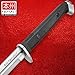 HONSHU Boshin Double-Edge Sword with Wooden Scabbard - Razor-Sharp 1060 Carbon Steel Blade, Textured TPR Handle, Stainless Steel Guard And Pommel - Tactical Tool for Real-World Use - Length 40