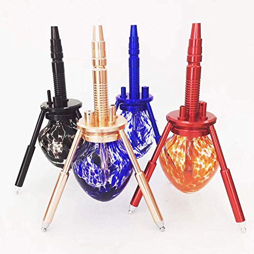 KDMB Shisha-Set, Shisha-Set aus Stativglas Modernes 2-Schlauch-Shisha-Set mit Shisha-Zubehör, leicht zu zerlegen, leicht… – Bild 3