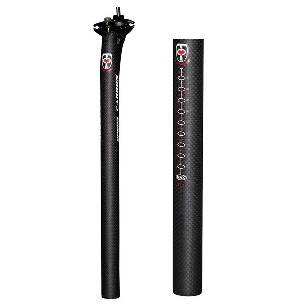 Tija de sillín Llena de Fibra de Carbono Ultraligero Carretera de montaña Accesorios de la Bici del Asiento del Tubo del Asiento Tija de sillín Tubo 3K Patrón Tija Suspension MTB