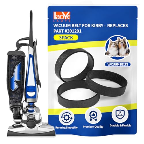 Image of 3-Pack Vacuum Belts Replacement for Kirby Part 301291, Fits G3 G4 G5 G6 G7, Sentria, Ultimate G, Diamond Edition, Avalir /Avalir 2 Upright Vacuums