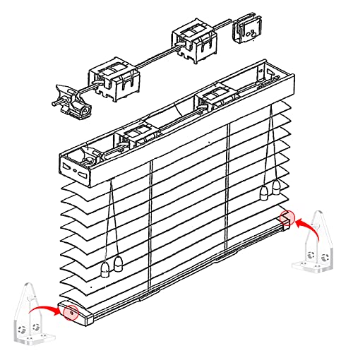 Support de fixation pour store avec installation facile en plastique transparent de Silverdew - 8