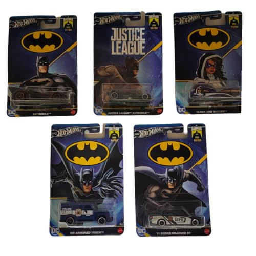 Hot Wheels Batman Set Completo 5 Vehículos 1:64 miniatura 6