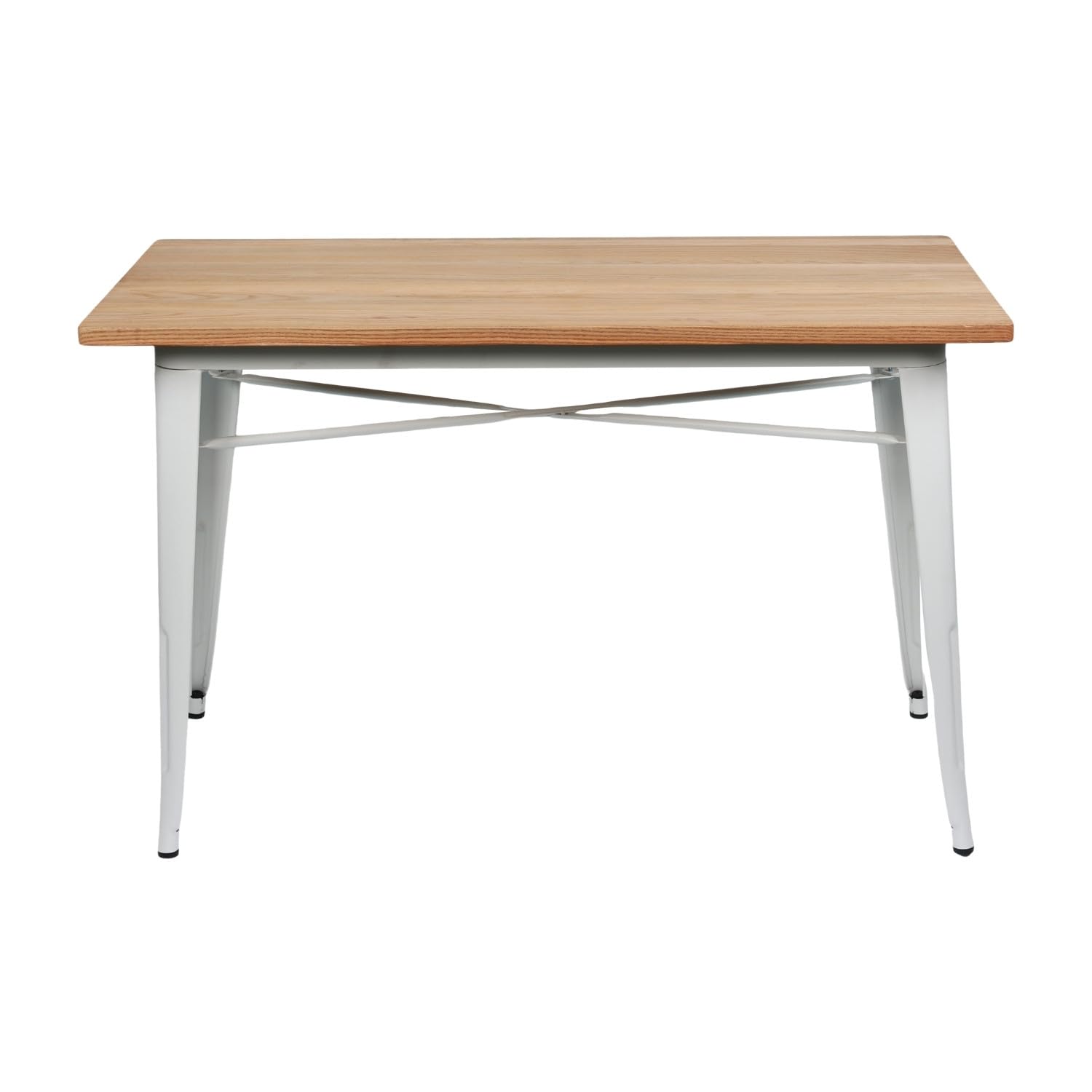THINIA HOME Mesa de Comedor Industrial Rectangular de Madera y Acero 120x60x76cm | Madera y Acero