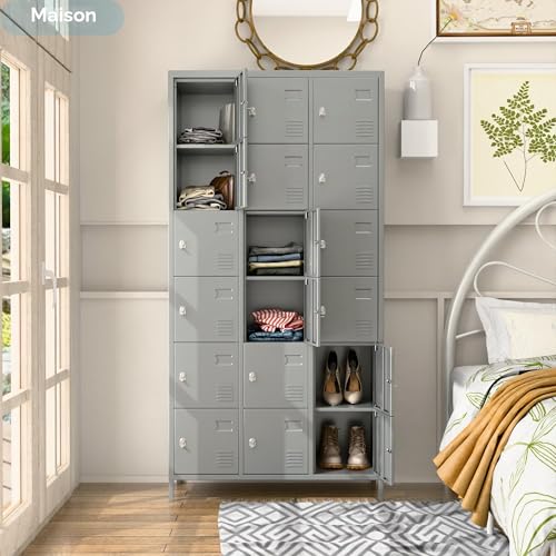 Armoire en métal SUPEER à 18 casier gris clair pour vestiaire professionnel - 3