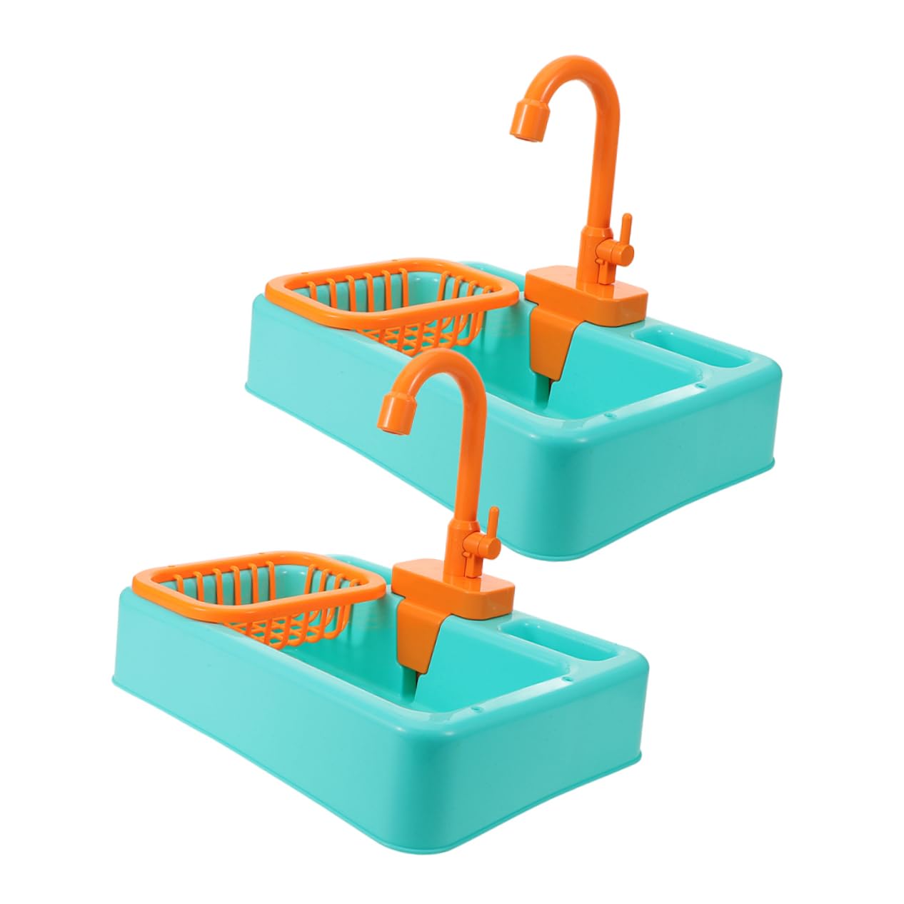 Toyvian 2piezas Bañera para Pájaros Contenedor para Periquitos y Aves Juguete De Cocina con Circulación Automática De Agua Accesorios Cuidado De