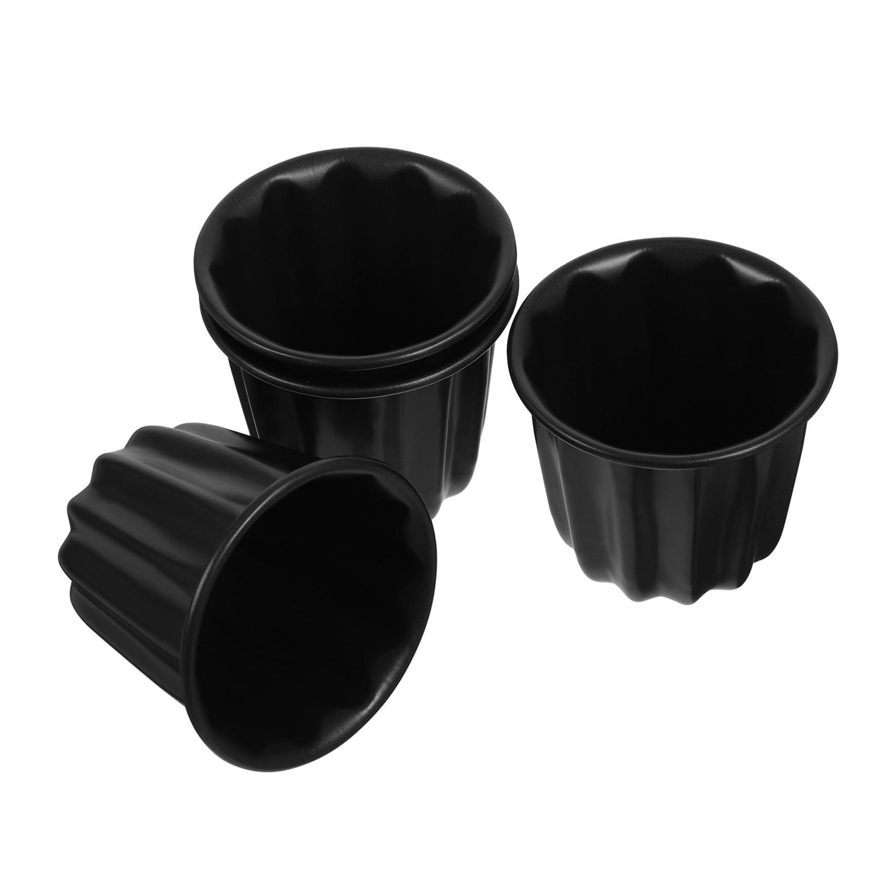 TOYANDONA Canele Muffinform Aus Hochkohlenstoffstahl Antihaftbeschichtet 4 Stück Backform Für Kuchen Pudding Muffins Backen Im Haushalt