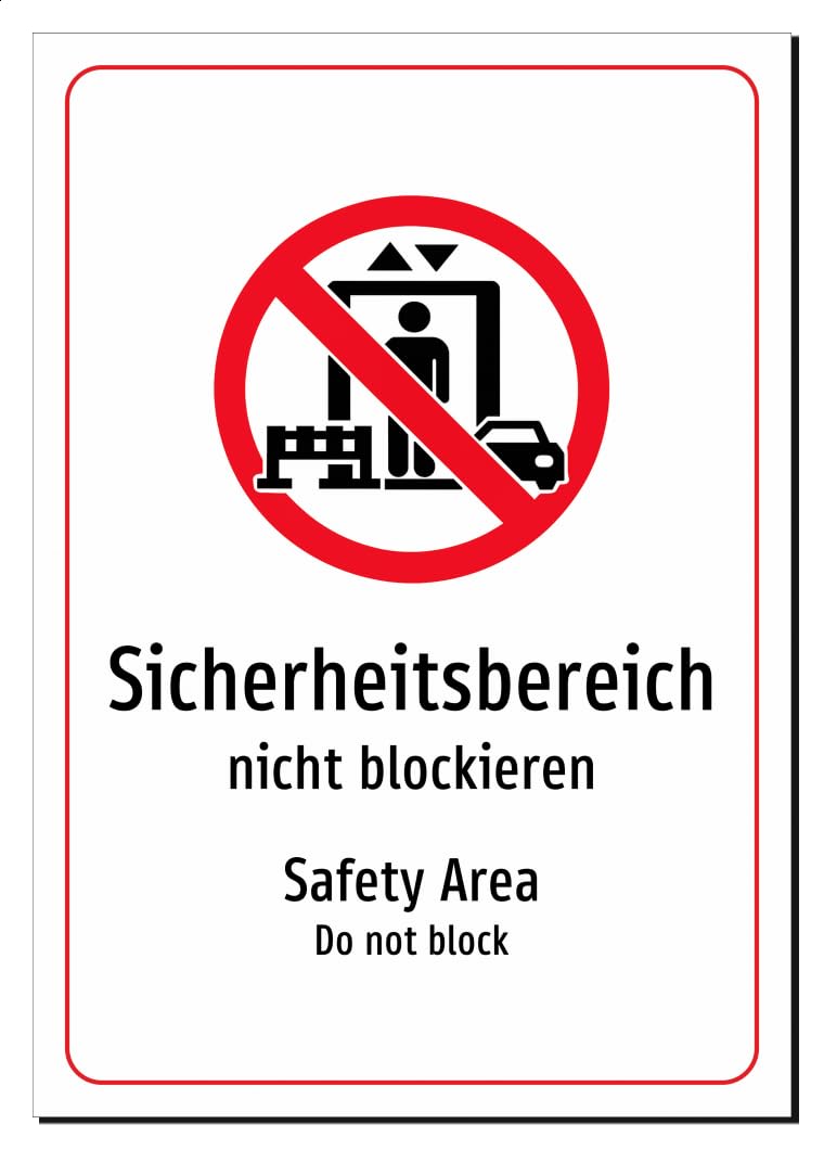 63521-DEEN-S-06 | Sicherheitsbereich Schild/Aufkleber | Deutsch