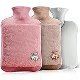 Todo el mundo se lo merece: el set de bolsa de agua caliente consta de 1 bolsas de agua caliente y 2 forro de bolsa de agua caliente (caqui y rosa). La bolsa de agua caliente ha sido probada en fábrica durante 24 horas para garantizar que es a prueba de explosiones. Sin embargo, tenga en cuenta que esta bolsa de agua caliente no es apta para su uso en el microondas. Si tiene algún problema con ellos, póngase en contacto con nosotros.